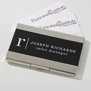 custom engraved business card holder, metal business card holder, custom engraved business card case