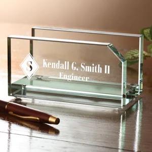 Personalized Business Card Holder Personalize with any full name and optional second line laser engraved next to any single initial